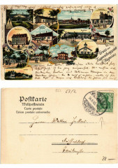 Litho Gruss vom Truppenübungsplatz Hagenau 1903. Alsace à Russ