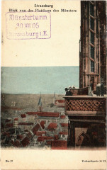 Strassburg - Blick von der Platform des Munsters