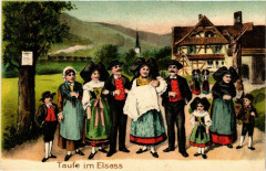 Taufe im Elsass - Folklore - Types