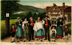 Taufe im Elsass - Bapteme en Alsace - Folklore - Types