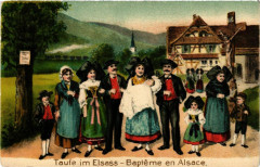 Taufe im Elsass - Bapteme en Alsace - Folklore - Types