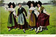 Souvenir d'Alsace-Lorraine - Folklore - Types