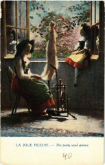 La Jolie Fileuse - La Bella Hiladora - Folklore - Type