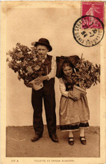 Fillette et Garcon Alsaciens - Folklore - Types