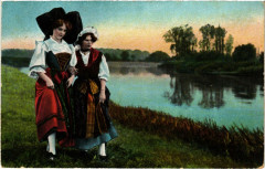 Elsasserin u. Lothringerin - Alsacienne et Lorraine - Folklore
