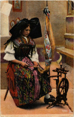 Elsasserin am Spinnrad - Folklore - Type