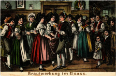 Brautwerbung im Elsass - Folklore - Types