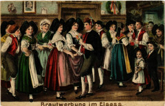 Brautwerbung im Elsass - Folklore - Types