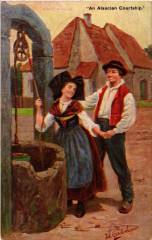 An Alsacian Courtship - Alsace - Elsass - Folklore - Types