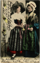 Alsacienne et Lorraine - Elsasserin und Lothringerin - Folklore