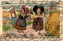 Alsace - Elsass - Litho - Folklore - Types