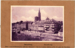 Strassburg-Vue de l'ancien chateau prise du quai des Bateliers