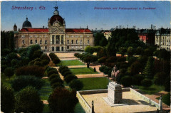 Strassburg-Kaiserplatz mit Kaiserpalast u.Denkmal