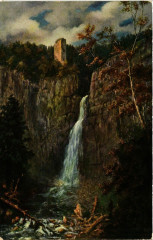 Burg Nideck mit Wasserfall