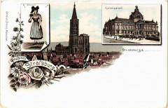 Strasbourg - Strassburg - Vue - Munster - Kaiserpalast à Strasbourg