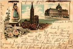 Strasbourg - Strassburg - Elsasserin - Kaiserpalast - Vue à Strasbourg