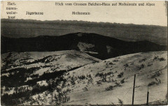 Blick vom Grossen Belchen Haus auf Molkenrain und Alpen -
													68 Haut Rhin
												
