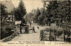 Tranbach - Barricades a l'Entrée du village