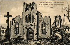Oberburnhaupt - Zerstorte Kirche in Oberburnhaupt -
													68 Haut Rhin
												