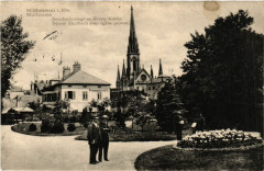 Mulhausen - Mulhouse - Square Steinbach avec Eglise Protest à Mulhouse