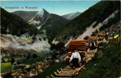 Holzschlitter im Wormstal