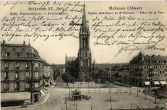 Mulhausen - Mulhouse - Place de la Paix - Eglise de Saint-Etienne à Mulhouse