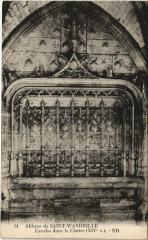 Abbaye de Saint-Wandrille - Lavabo dans le Cloitre (Xiv s.) -
													76 Seine Maritime
												