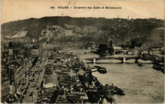 Rouen Ensemble des Quais et Bonsecours à Rouen