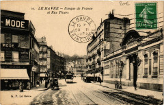 Le Havre La Banque de France et la Rue Thiers au Havre