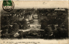 Le Havre-Le Jardin Public et la Rue de Paris au Havre
