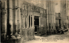Fecamp-Eglise de la Trinite Pourtour du Choeur-Cloture en pierre à Fécamp