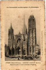 Rouen-Cathedrale commencée en 1214 à Rouen
