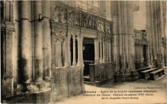 Fecamp-Eglise de la Trinite Pourtour du Choeur-Cloture en pierre à Fécamp