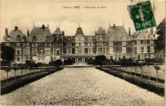 Chateau d'Eu - Vue prise du parc à Eu