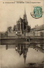 Bon-Secours - La Mare et l'Abside de l'Eglise