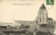 L'Eglise du Treport et la plage dée Mers Vue prise de la Maison.. -
													76 Seine Maritime
												