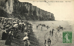 Le Treport - La Plage a Marée haute au Tréport