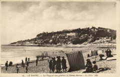 Le Havre - La Plage et vue générale de Sainte-Adresse - La Heve au Havre