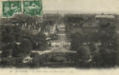Le Havre - Le Jardin Public et la Rue de Paris au Havre