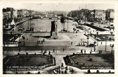 Le Havre - Vue d'ensemble des Jardins de la Place Gambetta et au Havre
