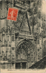 Gisors - Cathedrale-Rosace-Portail Nord à Gisors