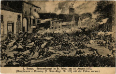 L. Braun Strassenkampf in Saint-Privat am 18. August 1870
