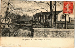 Vue générale de l'usine éléctrique de Saussay