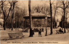 Dole Cours Saint-Maurice - Kiosque et Statue Pasteur à Dole