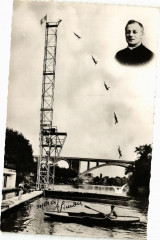 L'Abbé volant Robert Simon plonge de 35 métres pour la restauration