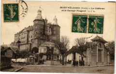 Montbeliard - Le Chateau et le Garage Peugeot à Montbéliard