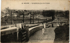 Béziers - Vue générale prise des Ecluses à Béziers