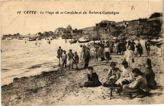 Cette - La Plage de la Corniche et du Lazaret Catholique