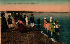 Cette - La Plage  a  l'Heure du Bain