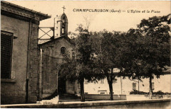 Champclauson - L'Eglise et la Place